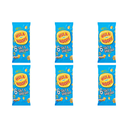 KP Hula Hoops Salt and Vinegar 6 Pack (Bulk Buy Pack Of 6)