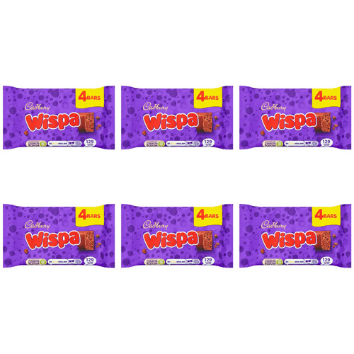 Cadbury Wispa 4 Pack (Bulk Buy Pack Of 6)