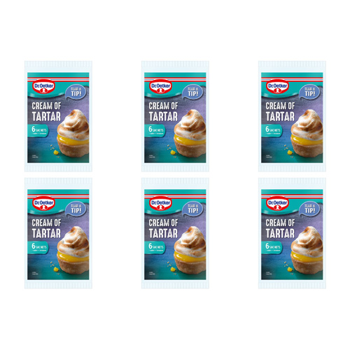 Dr. Oetker Cream Of Tartar Sachets 6 x 5g (Bulk Buy Pack Of 6)