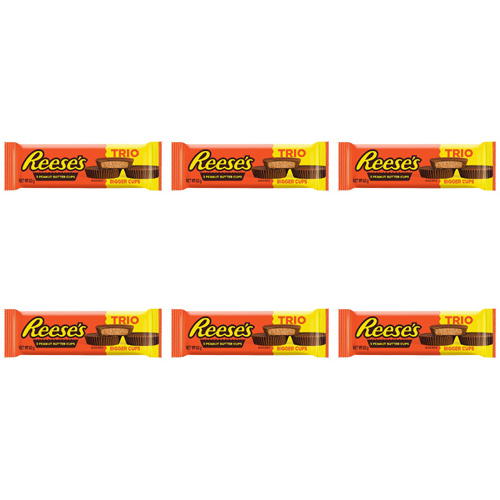 Hersheys Reeses Peanut Butter Cups 3 Pack (Bulk Buy Pack Of 6)