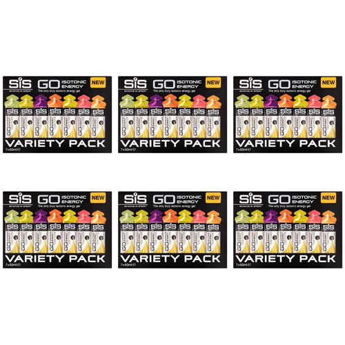 SiS GO Energy Gel Variety 7x60ml (Bulk Buy Pack Of 6)
