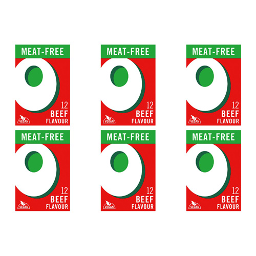 Oxo Cooks Mate Beefless Stock Cubes 12 Pack (Bulk Buy Pack Of 6)