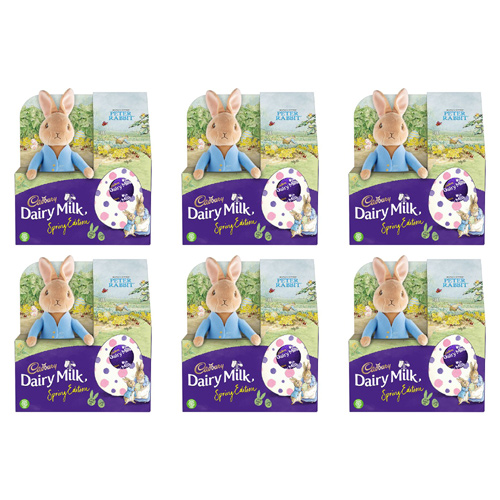 Cadbury Dairy Milk Peter Rabbit Toy & Easter Egg (Bulk Buy Pack Of 6)