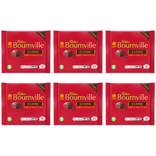 Cadbury Classic Bournville Dark Chocolate 3 Pack (Bulk Buy Pack Of 6)