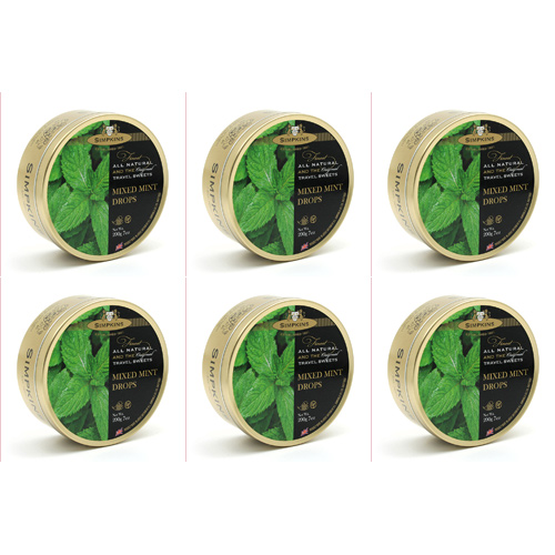 Simpkins Mixed Mint Drops (Bulk Buy Pack Of 6)