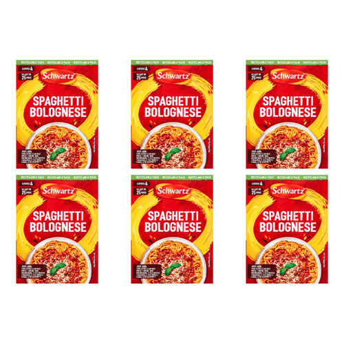 Schwartz Authentic Spaghetti Bolognese Mix (Bulk Buy Pack Of 6)