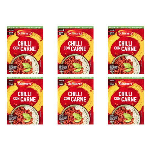 Schwartz Chilli Con Carne Mix (Bulk Buy Pack Of 6)