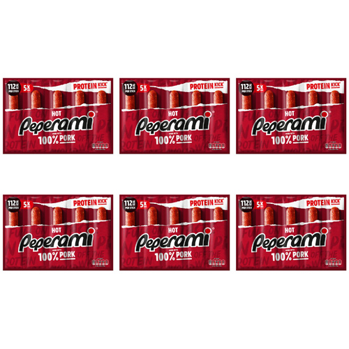 Peperami Hot 5 Pack (Bulk Buy Pack Of 6)