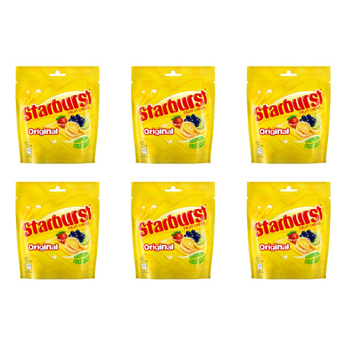 Starburst Original Fruity Chews Bag (Bulk Buy Pack Of 6)