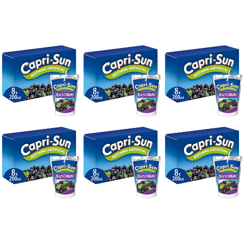 Capri Sun Blackcurrant 8 Pack (Bulk Buy Pack Of 6)