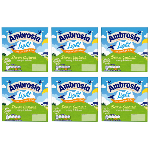 Ambrosia Low Fat Custard 4 Pack (Bulk Buy Pack Of 6)