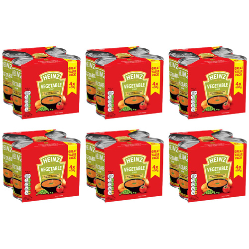 Heinz Vegetable Soup 4 Pack (Bulk Buy Pack Of 6)