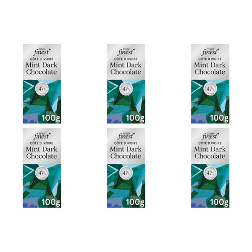 Tesco Finest Mint 47% Dark Chocolate (Bulk Buy Pack Of 6)