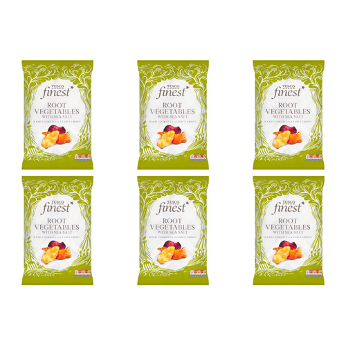 Tesco Finest Root Vegetable With Sea Salt Crisps (Bulk Buy Pack Of 6)