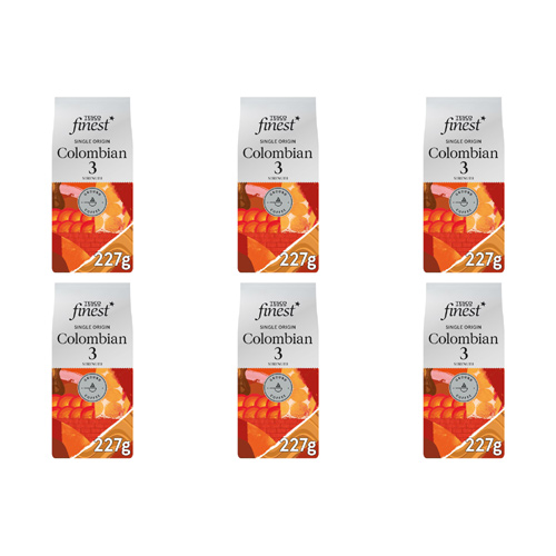 Tesco Finest Fair Trade Colombian Supremo Ground Coffee (Bulk Buy Pack Of 6)