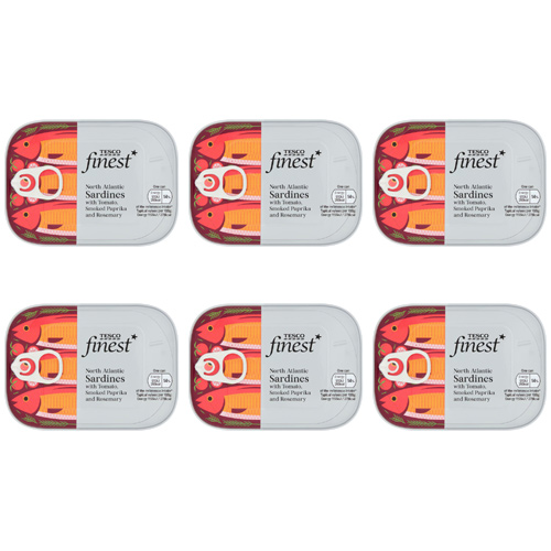 Tesco Finest Sardines In Paprika & Tomato Sauce (Bulk Buy Pack Of 6)