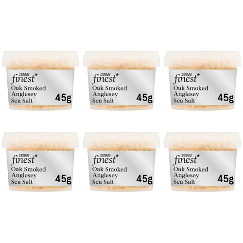 Tesco Finest Oak Smoked Anglesey Sea Salt (Bulk Buy Pack Of 6)