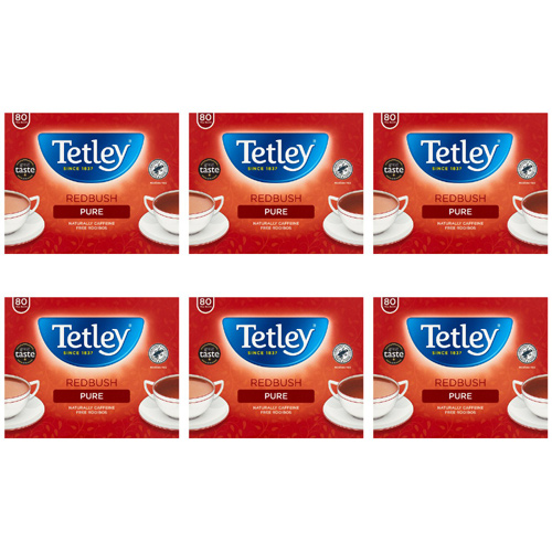 Tetley Redbush 80 Tea Bags (Bulk Buy Pack Of 6)