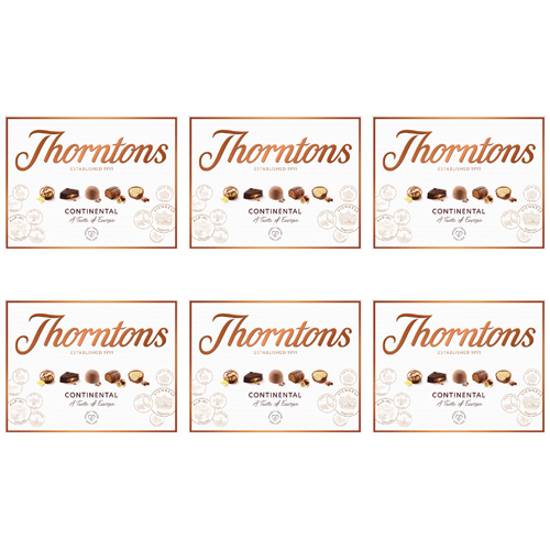 Thorntons Continental Selection Box Large (Bulk Buy Pack Of 6)