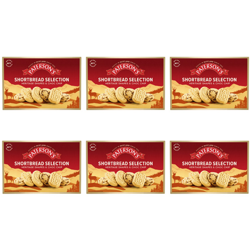 Patersons Heritage Choc Chip Shortbread Selection (Bulk Buy Pack Of 6)