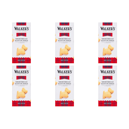 Walkers Shortbread Scottie Dogs (Bulk Buy Pack Of 6)