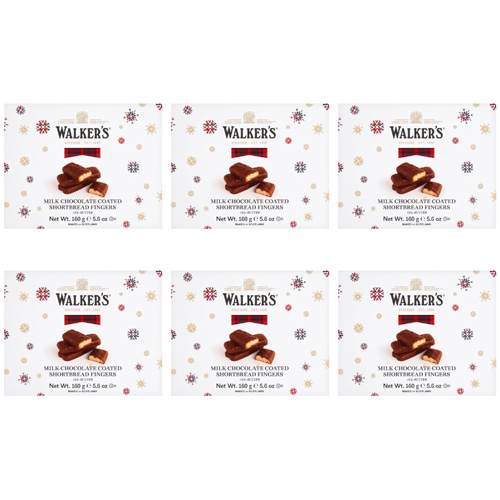Walkers Shortbread Chocolate Shortbread Fingers (Bulk Buy Pack Of 6)