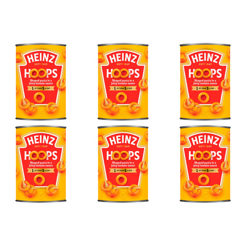 Heinz Spaghetti Hoops in Tomato Sauce Large Size (Bulk Buy Pack Of 6)