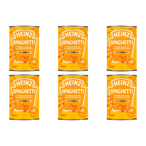 Heinz Spaghetti in Tomato Sauce Large Size (Bulk Buy Pack Of 6)