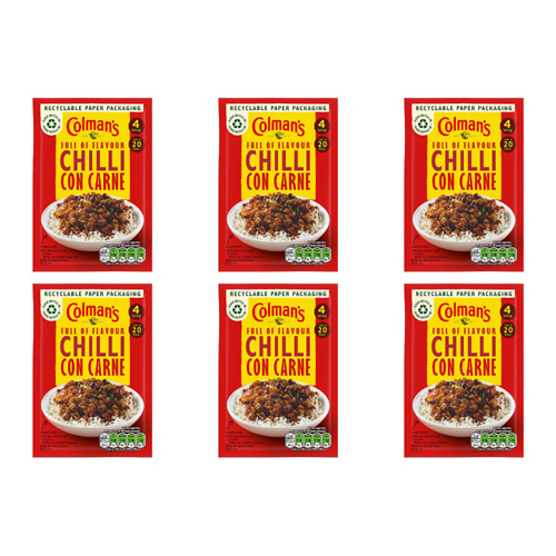 Colmans Chilli Con Carne Sachet (Bulk Buy Pack Of 6)