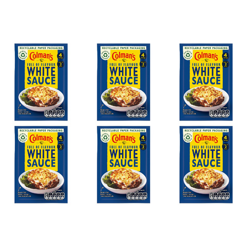 Colmans Savoury White Sauce Sachet (Bulk Buy Pack Of 6)