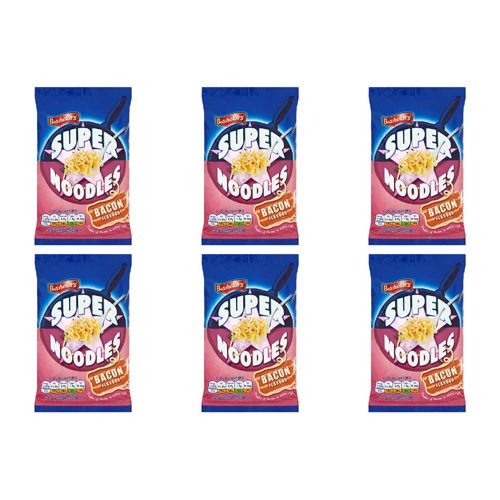 Batchelors Bacon Super Noodles (Bulk Buy Pack Of 6)