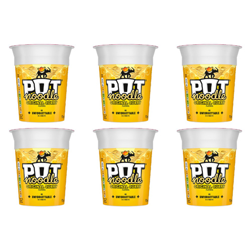 Pot Noodle Curry Original (Bulk Buy Pack Of 6)