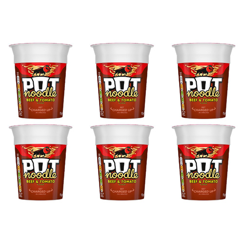 Pot Noodle Beef and Tomato (Bulk Buy Pack Of 6)