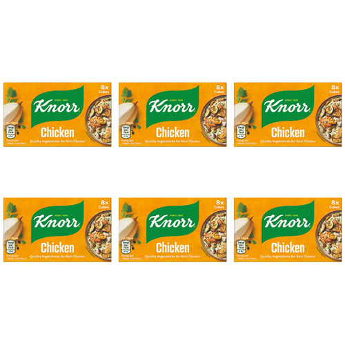 Knorr Chicken Stock Cubes 8 Pack (Bulk Buy Pack Of 6)