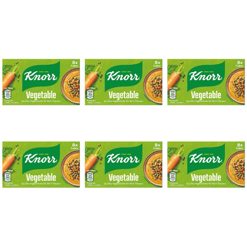 Knorr Vegetable Stock Cubes 8 Pack (Bulk Buy Pack Of 6)