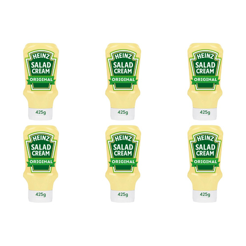 Heinz Salad Cream Squeezy Top Down (Bulk Buy Pack Of 6)