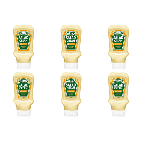 Heinz Salad Cream Light 30% Less Fat Top Down (Bulk Buy Pack Of 6)