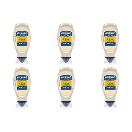 Hellmanns Real Mayonnaise Squeezy (Bulk Buy Pack Of 6)