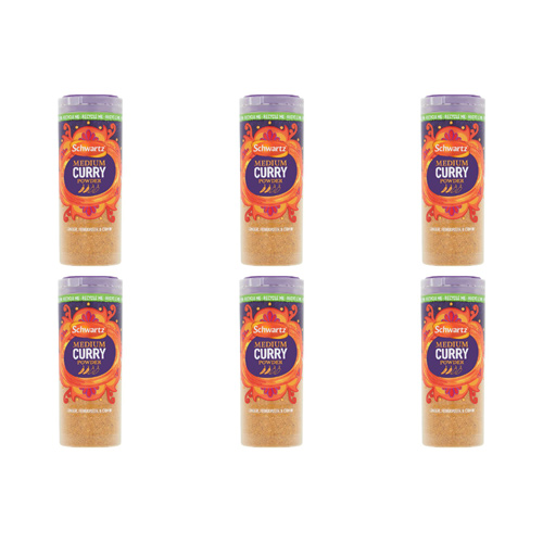 Schwartz Medium Curry Powder (Bulk Buy Pack Of 6)
