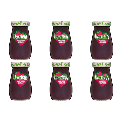Hartleys Best Raspberry Seedless Jam (Bulk Buy Pack Of 6)