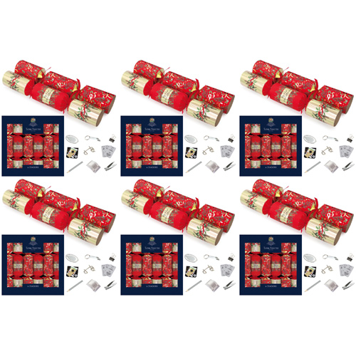 Tom Smith Timeless Noel Traditional Luxury Crackers 6 Pack (Bulk Buy Pack Of 6)