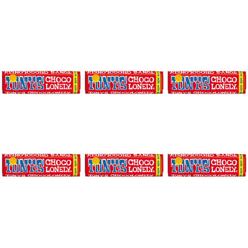 Tonys Chocolonely Milk Chocolate Standard (Bulk Buy Pack Of 6)