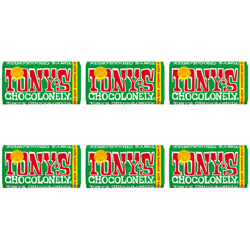 Tonys Chocolonely Fairtrade Milk Chocolate Hazelnut (Bulk Buy Pack Of 6)