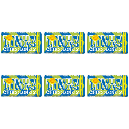 Tonys Chocolonely Dark Creamy Hazelnut Crunch (Bulk Buy Pack Of 6)