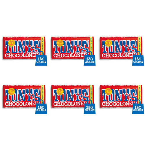 Tonys Chocolonely Milk Chocolate (Bulk Buy Pack Of 6)