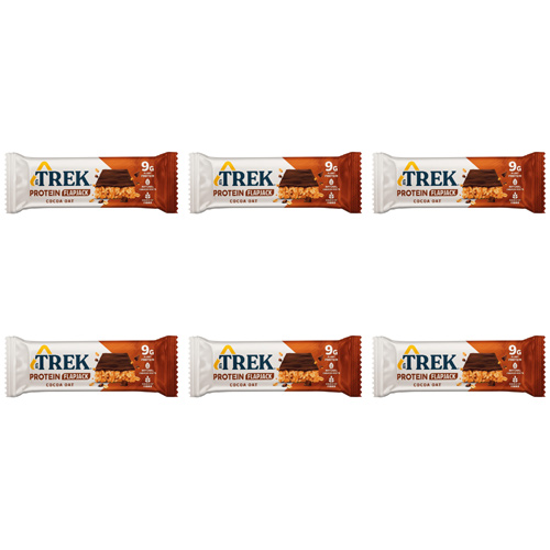 Trek Cocoa Oat Protein Flapjack (Bulk Buy Pack Of 6)