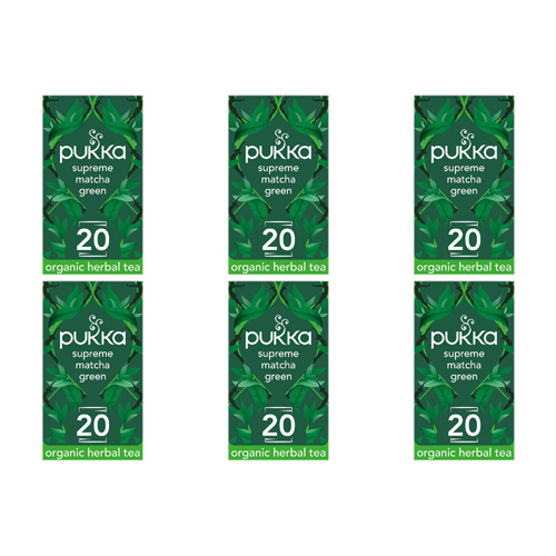 Pukka Organic Supreme Matcha Green Herbal Tea (Bulk Buy Pack Of 6)