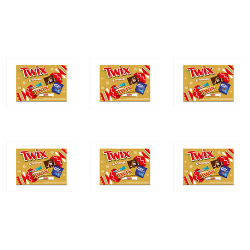 Twix and Friends Chocolate Medium Christmas Selection Box (Bulk Buy Pack Of 6)