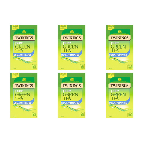 Twinings Green Tea Decaffeinated 20s (Bulk Buy Pack Of 6)