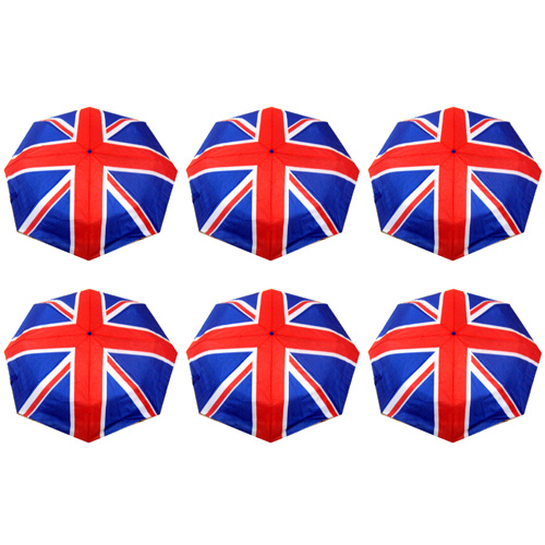 Union Jack Umbrella (Bulk Buy Pack Of 6)